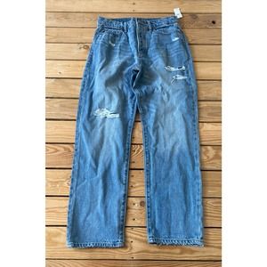 NWT OLD NAVY Blue Sky Hi Straight Leg Jeans Sze 10